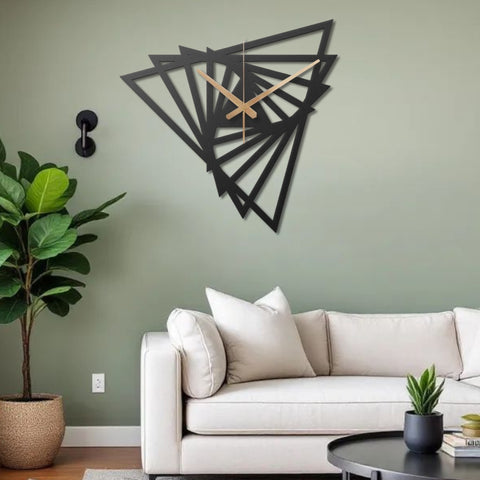 Triangle Metal Wall Clock