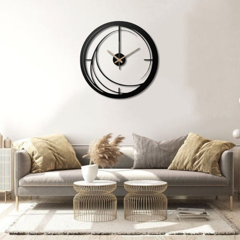 Modern Geometric Metal Wall Clock