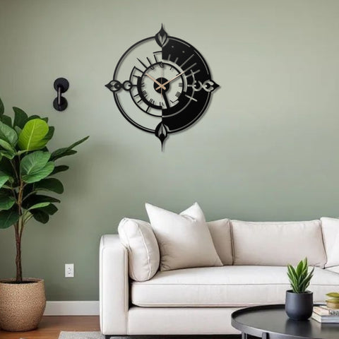 Unique Roman Numerals Metal Wall Clock