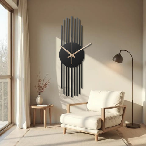 Large Metal Wall Clock for Living Room