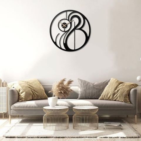 Modern Abstract Design Metal Wall Clock Contemporary Decor