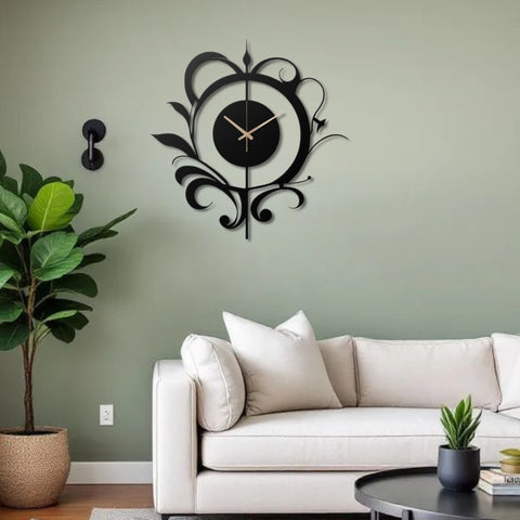 Unique Silent Oversized Metal Wall Clock