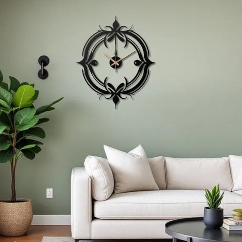 Victorian Inspired Metal Wall Clock