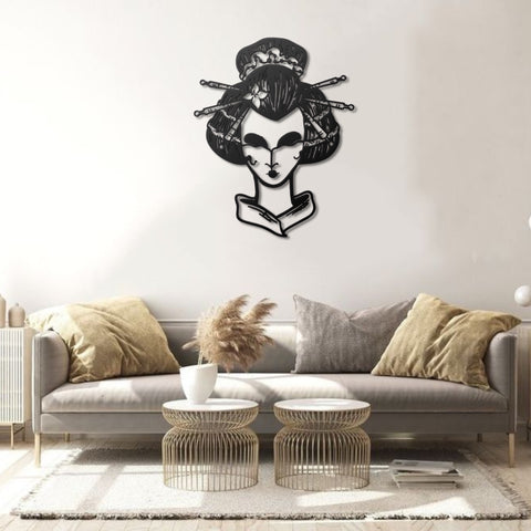 Geisha Metal Wall Art