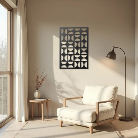 Bauhaus Mid Century Modern Metal Wall Art