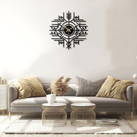 Geometric Nordic Metal Wall Clock