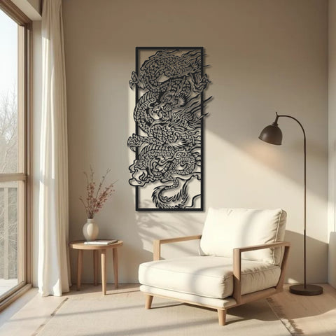 Cloud Dragon Metal Wall Art