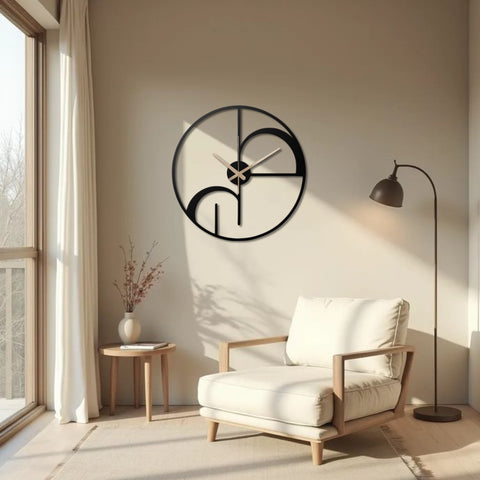 Modern Minimalist Geometric Metal Wall Clock