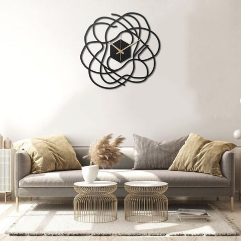 Big Minimalist Metal Wall Clock for Living Room