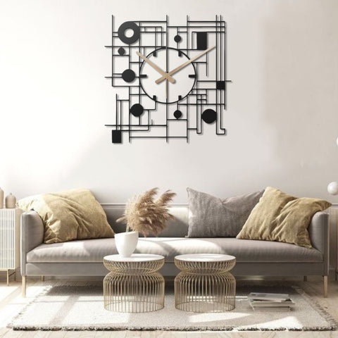 Mid Century Modern Metal Wall Clock