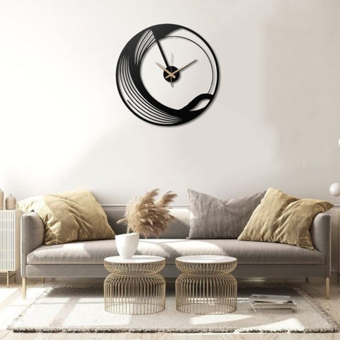 Minimalist Geometric Metal Wall Clock