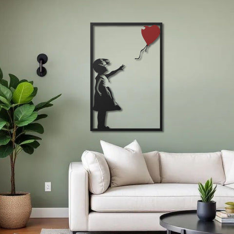 Banksy Balloon Girl Metal Wall Art
