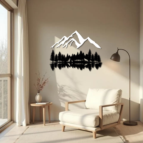 Wolf Family in Forest Metal Wall Art