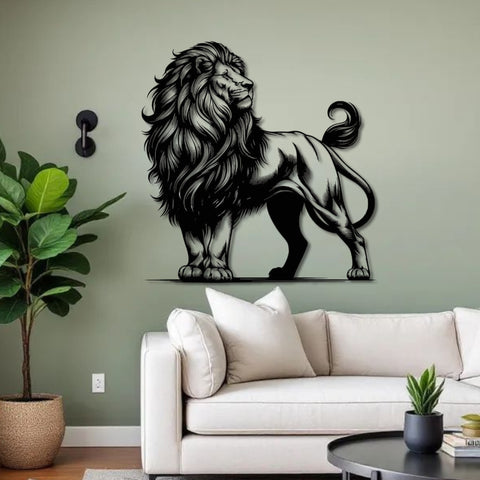 Animal Lion Metal Wall Art Decor
