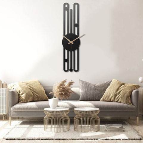 Modern Design Long Metal Wall Clock