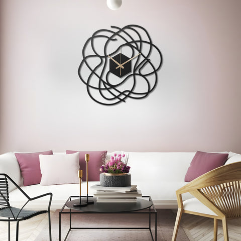 Big Minimalist Metal Wall Clock for Living Room