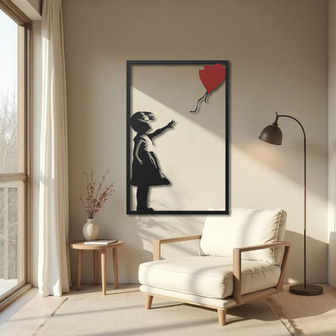 Banksy Balloon Girl Metal Wall Art