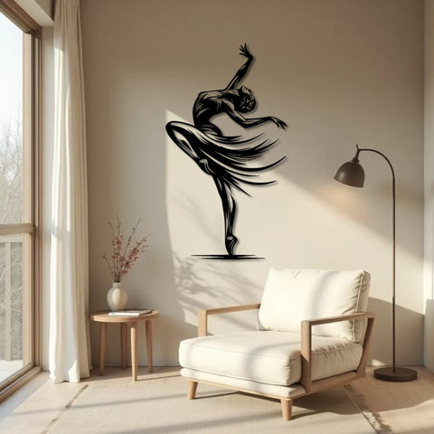 Elegant Dancer Metal Wall Art