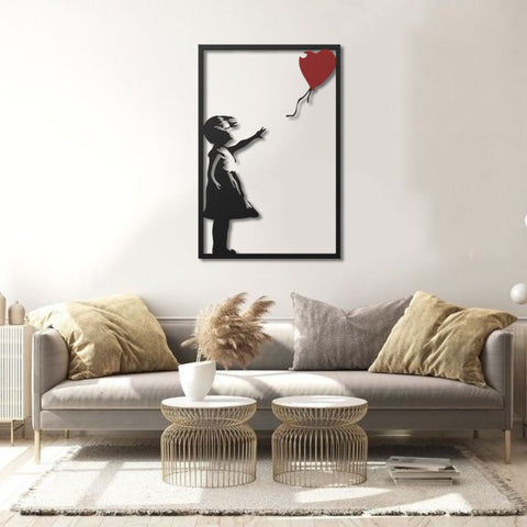 Banksy Balloon Girl Metal Wall Art