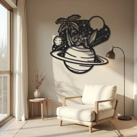 Astronaut Metal Wall Art