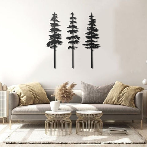 Forest Decor Pine Tree Metal Wall Art