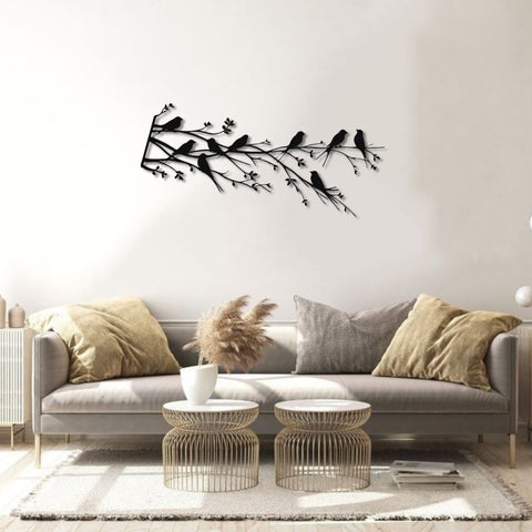 Birds Life in Nature Metal Wall Art