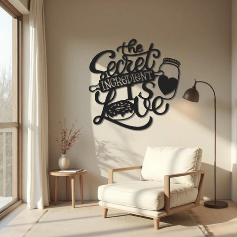 Secret Ingredient is Love Metal Wall Art