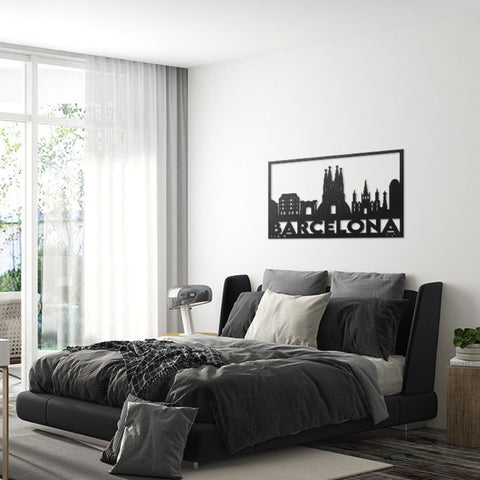 Barcelona City Metal Wall Art Decor
