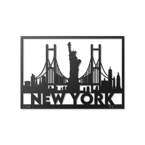New York City Metal Wall Art Decor
