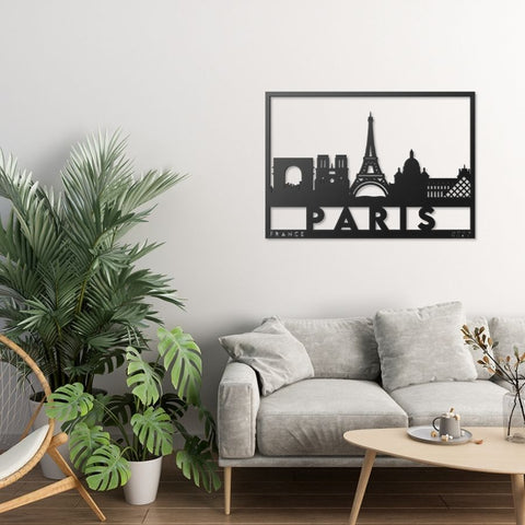 Paris City Metal Wall Art Decor