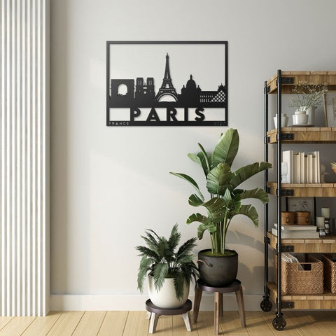Paris City Metal Wall Art Decor