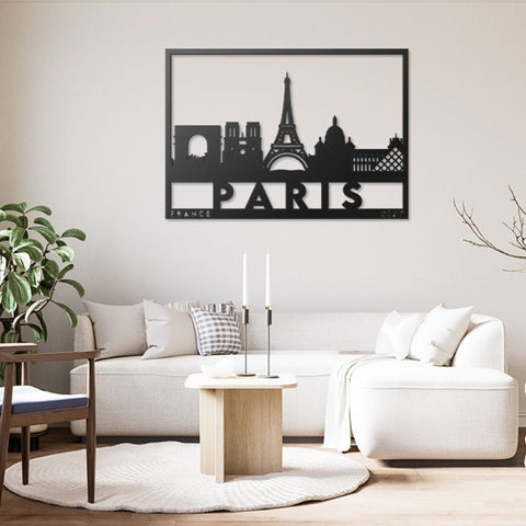 Paris City Metal Wall Art Decor