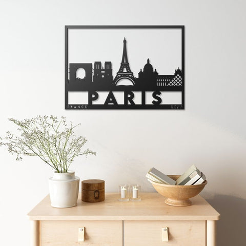 Paris City Metal Wall Art Decor