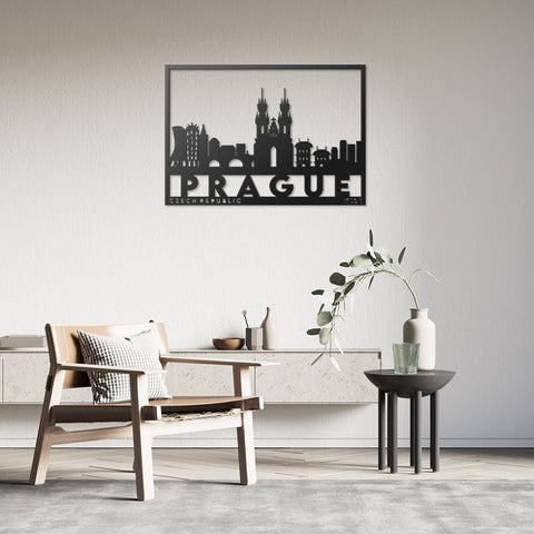 Prague City Metal Wall Art Decor