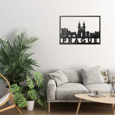 Prague City Metal Wall Art Decor
