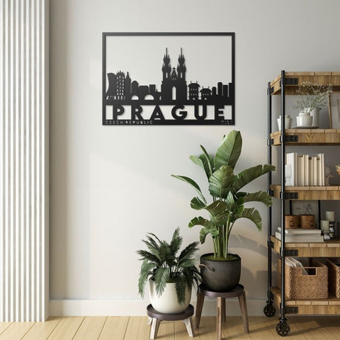 Prague City Metal Wall Art Decor