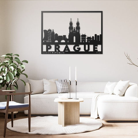 Prague City Metal Wall Art Decor