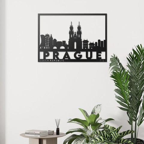 Prague City Metal Wall Art Decor