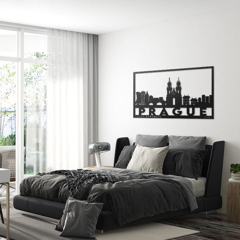 Prague City Metal Wall Art Decor