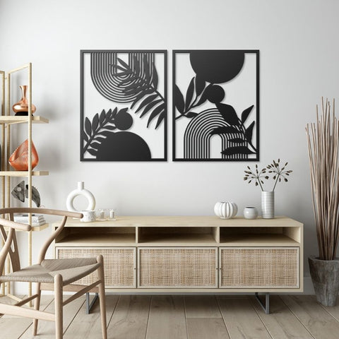 Bohemian Mid Century Modern Metal Wall Art Decor