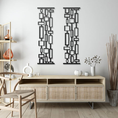 Mid Century Modern Metal Wall Art Decor