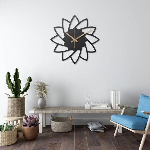 Lotus Flower Metal Wall Clock