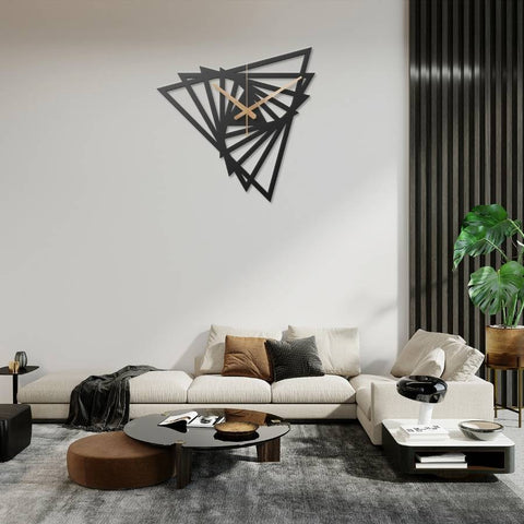 Triangle Metal Wall Clock