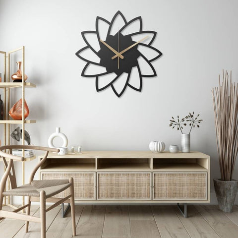Lotus Flower Metal Wall Clock