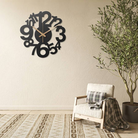 Numbered Metal Wall Clock
