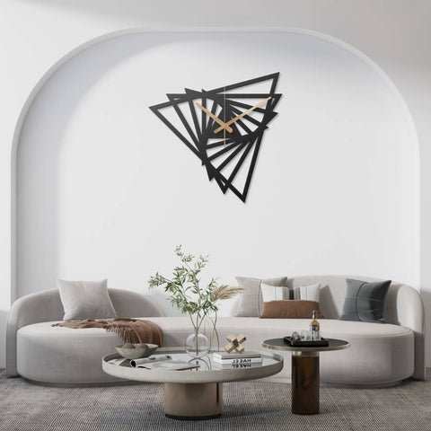Triangle Metal Wall Clock