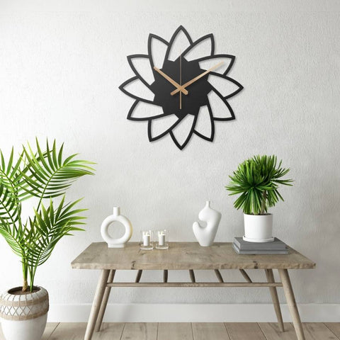 Lotus Flower Metal Wall Clock