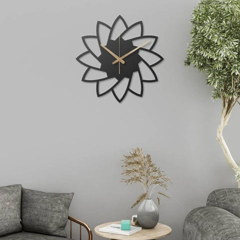 Lotus Flower Metal Wall Clock
