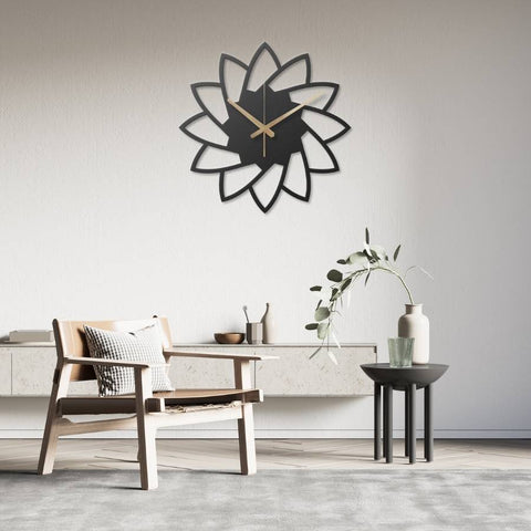 Lotus Flower Metal Wall Clock