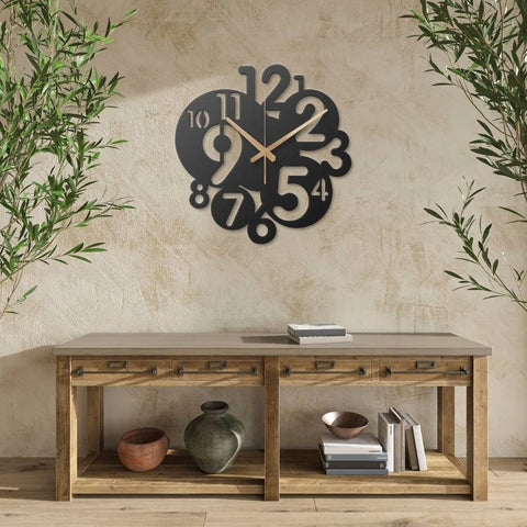 Number Metal Wall Clock